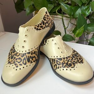 ⛳️ NWNT-BIION Leopard Print Washable, Slide On Oxford Golf Shoes.